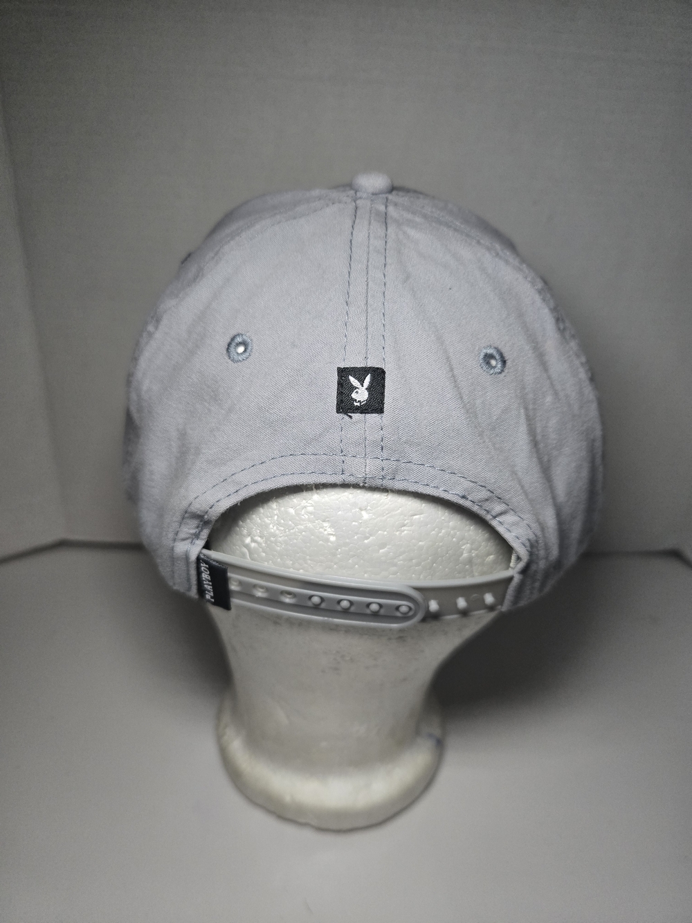 PLAYBOY Light Gray Script Logo Cap - Picture 3 of 6